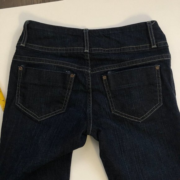 INC International Concepts Jeans Low RISE SZ 2 Bootleg Dark Wash Stretch - Picture 9 of 10